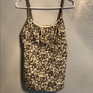 White House Black Market flower rose tank top cami